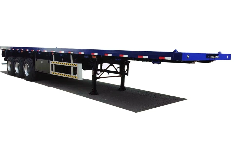 20 ft Flat Deck Semi Trailer Kev Muag Khoom